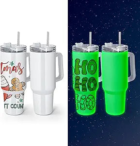 40oz Glow In the Dark Custom Sublimation Tumbler Stainless Steel Insulated 