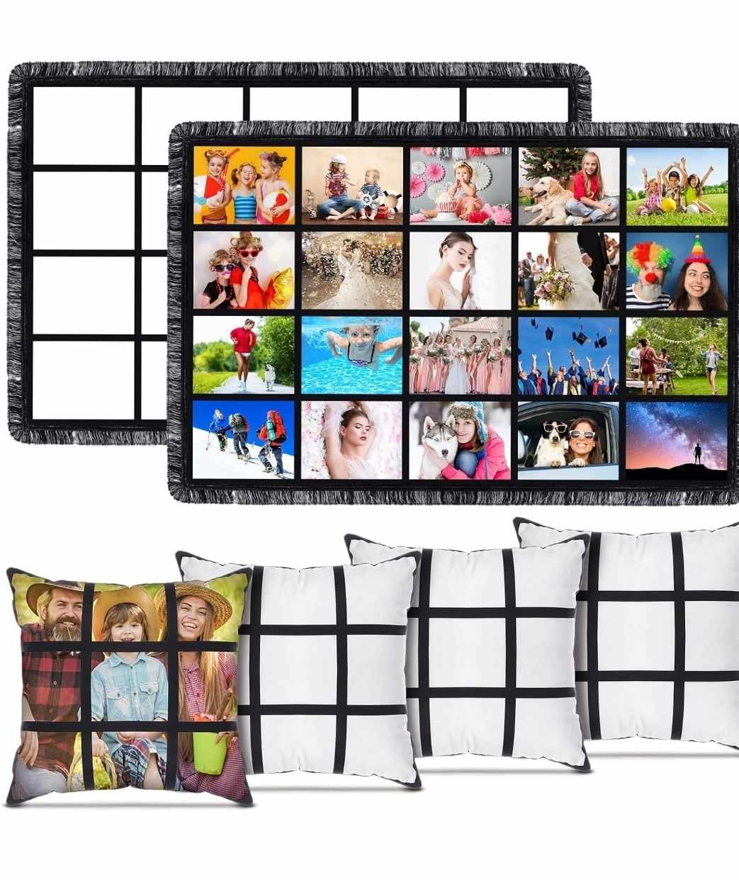 Personalized 80 Pictures Blanket