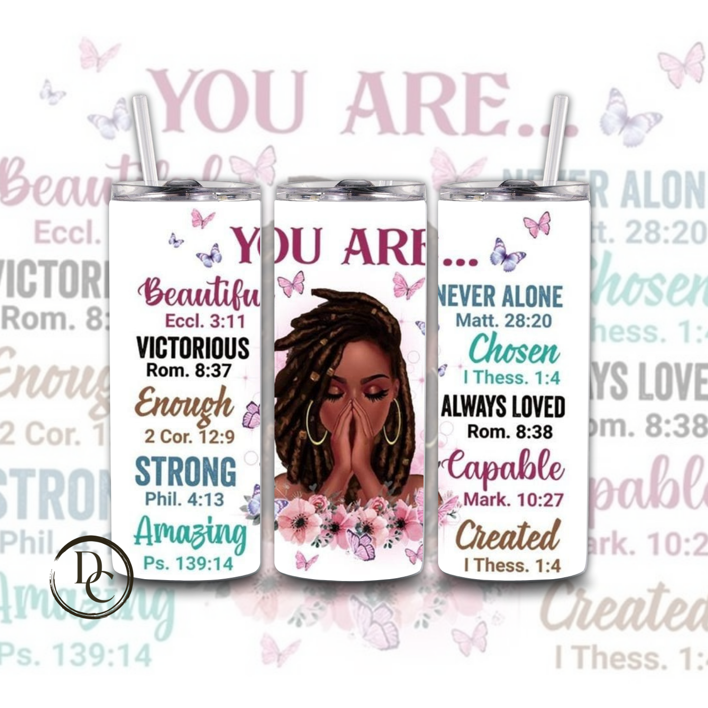 Rise And Grind Women 20 oz Custom Sublimation Tumbler Stainless Steel 6