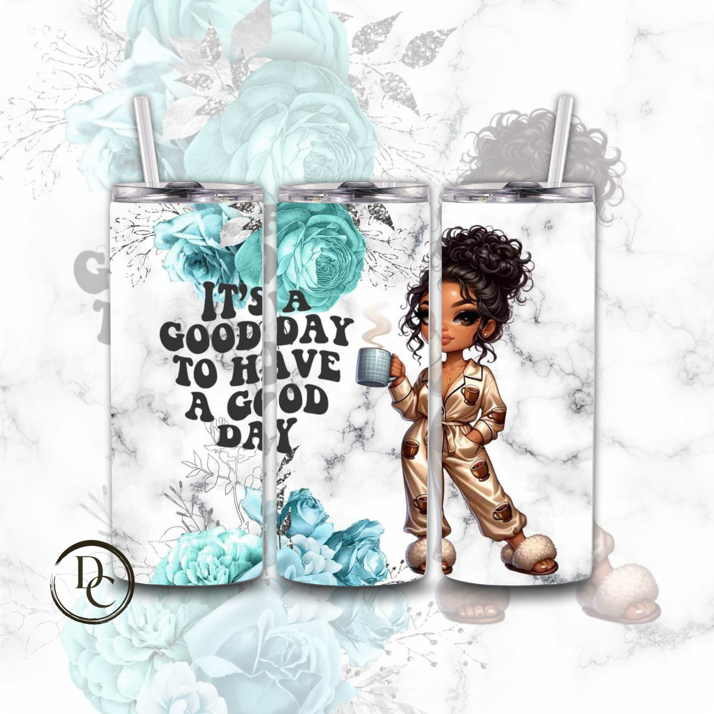 I am Determined Worthy Blesses Women 20 oz Custom Sublimation Tumbler Stainless Steel 14