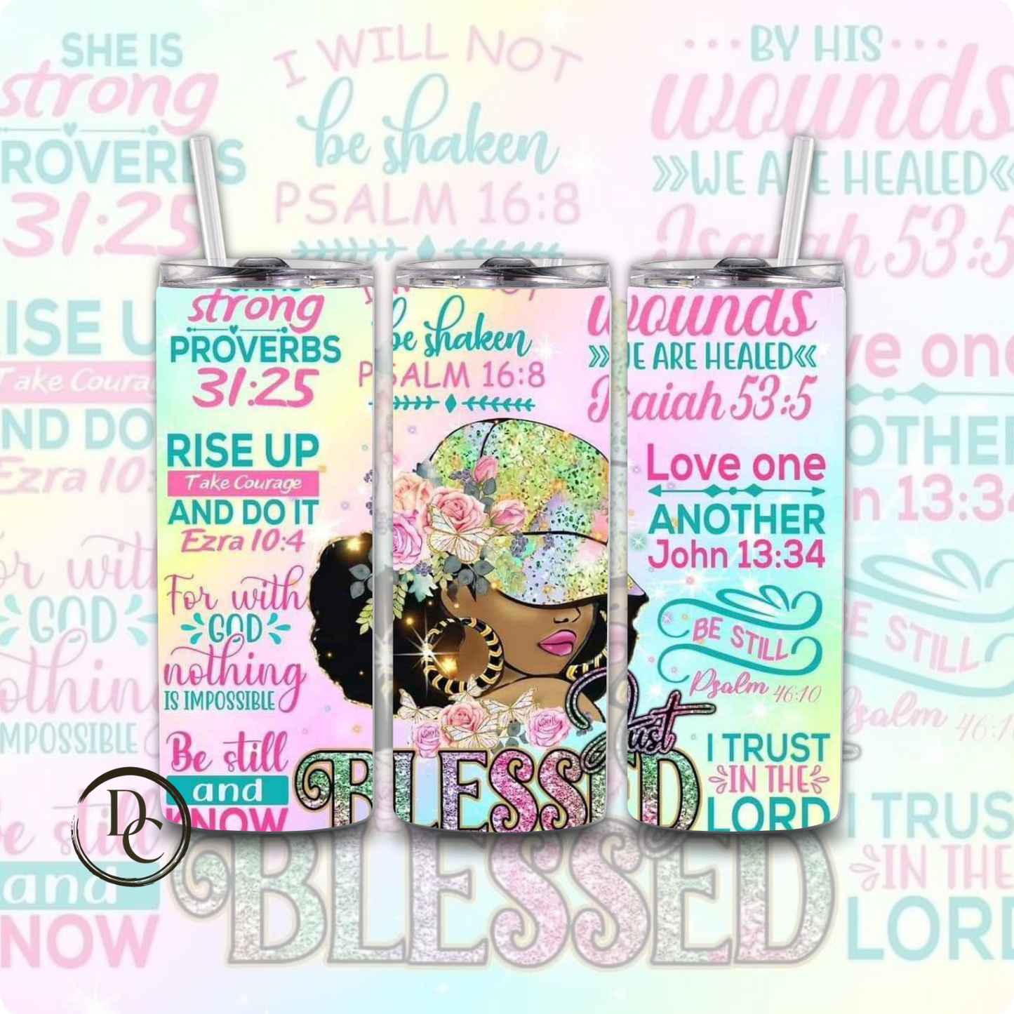 Rise And Grind Women 20 oz Custom Sublimation Tumbler Stainless Steel 6