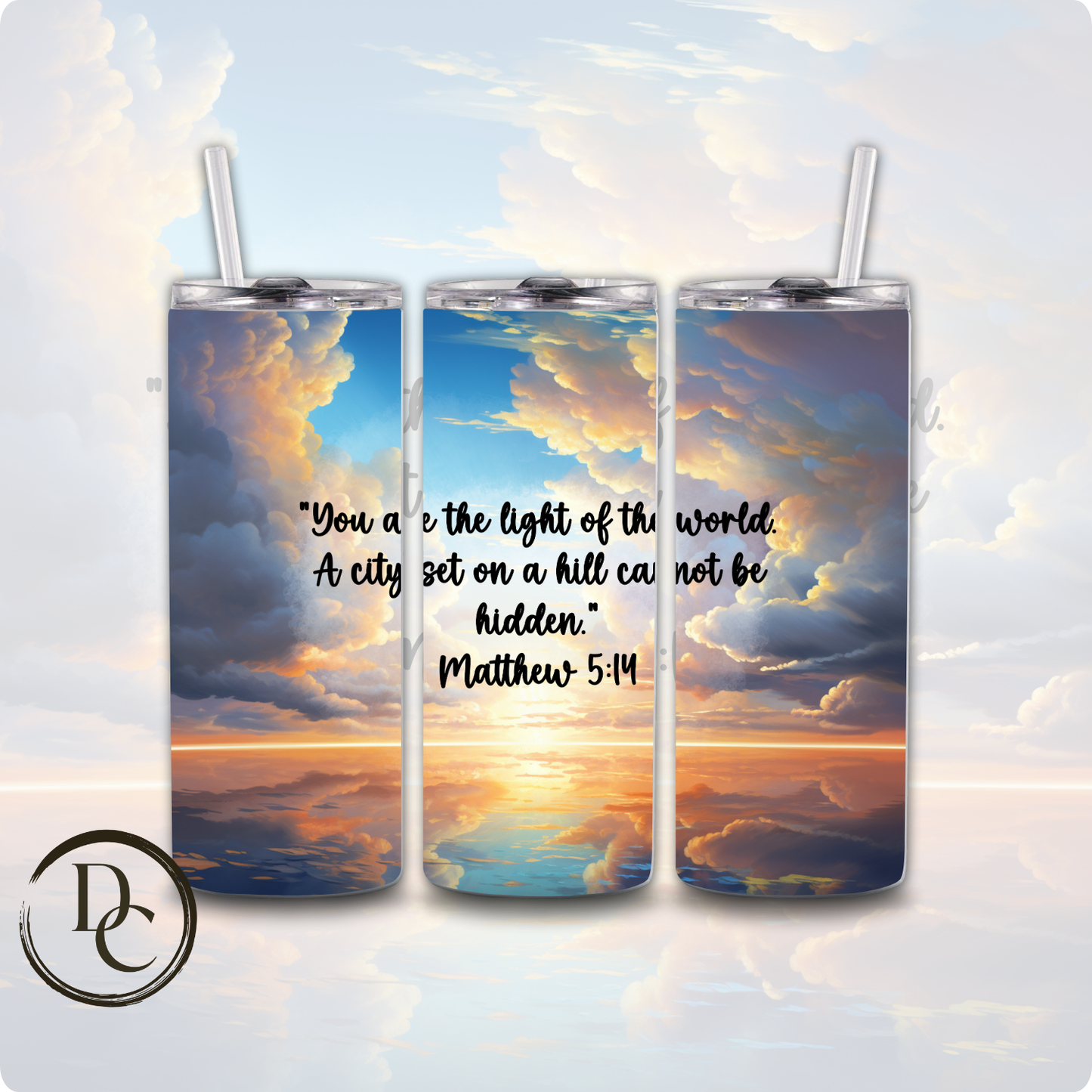 Matthew 11:28 Bible Verse Religious 20 oz Custom Sublimation Tumbler Stainless Steel Insulated # 6