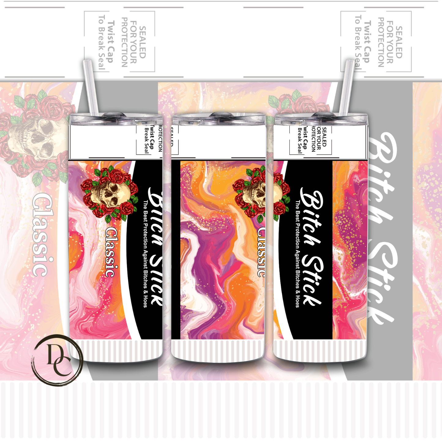 Bitch Stick 20 oz Custom Sublimation Tumbler Stainless Steel 19