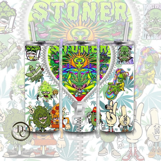 Stoner CANNABIS/ Weed /420/20 oz Custom Sublimation Tumbler Stainless Steel 8