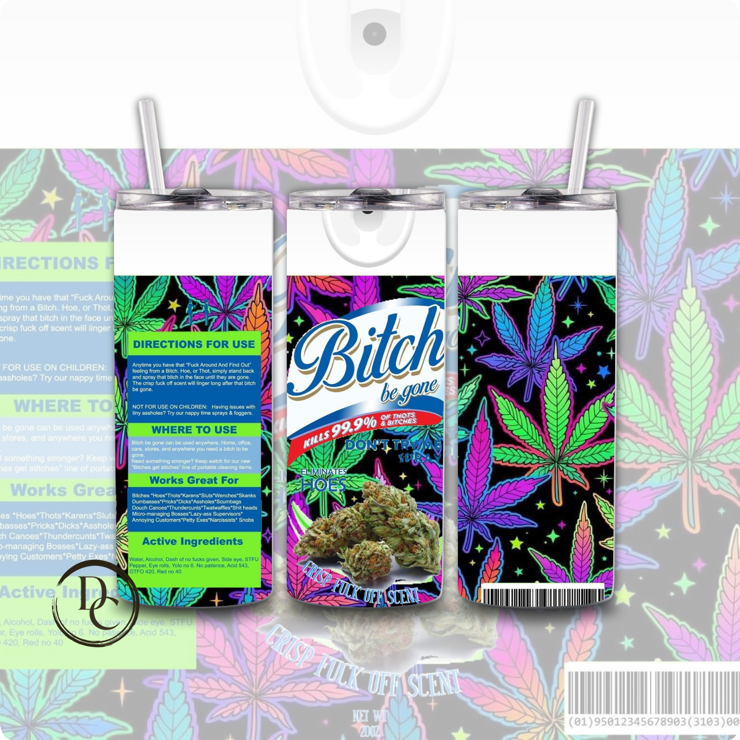 High Life CANNABIS/ Weed /420/20 oz Custom Sublimation Tumbler Stainless Steel 26