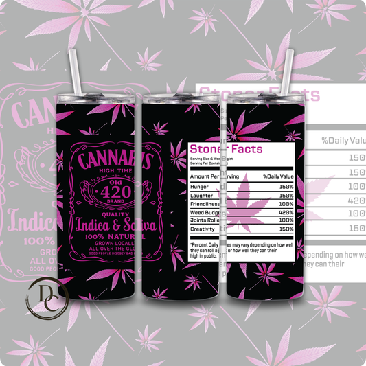 CANNABIS/ Weed /420/20 oz Custom Sublimation Tumbler Stainless Steel 24