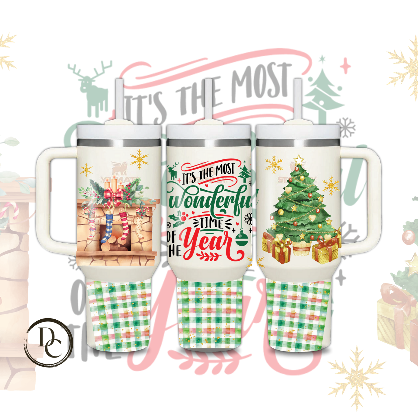 It's The Most Wonderful Time Of the year Christmas Holiday 30 oz & 40 Oz Custom Sublimation Tumbler Stainless Steel# 15