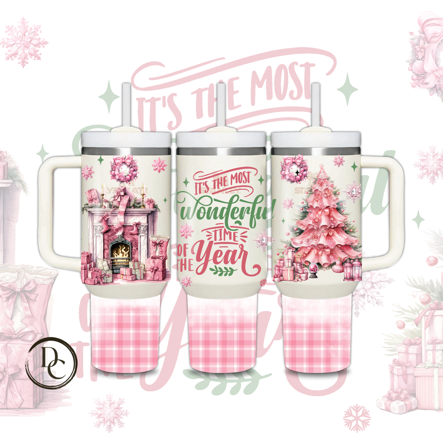 It's The Most Wonderful Time Of the year Christmas Holiday 30 oz & 40 Oz Custom Sublimation Tumbler Stainless Steel# 15