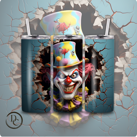 Clown/ Horror/ Halloween 20 Oz Custom Sublimation Tumbler Stainless Steel  25