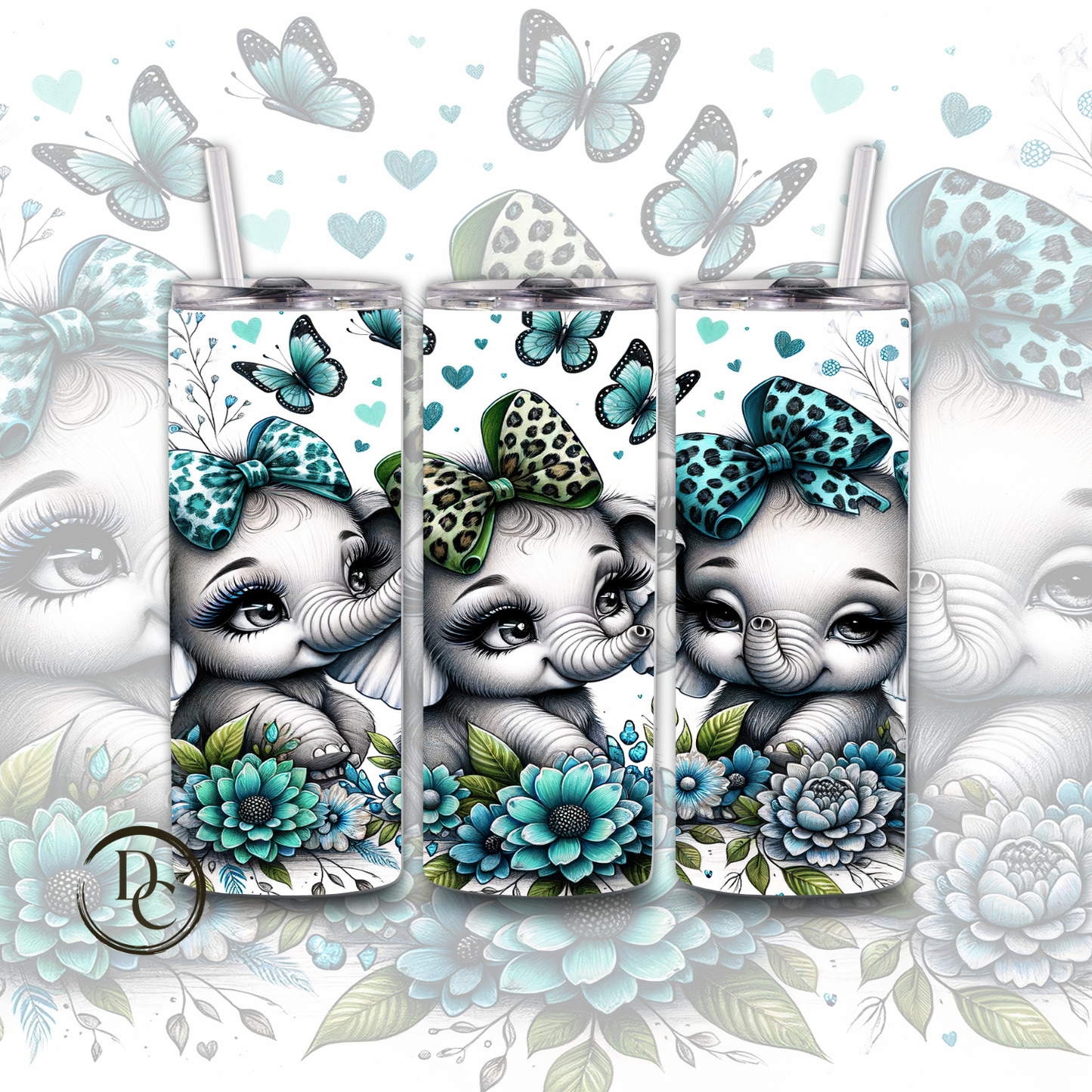 Goose Cute Bow Animals 20 oz Custom Sublimation Tumbler Stainless Steel 20