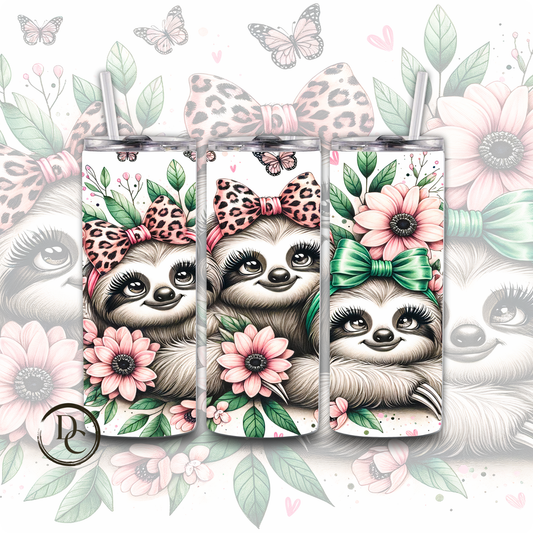 Cute Bow Animals 20 oz Custom Sublimation Tumbler Stainless Steel 3