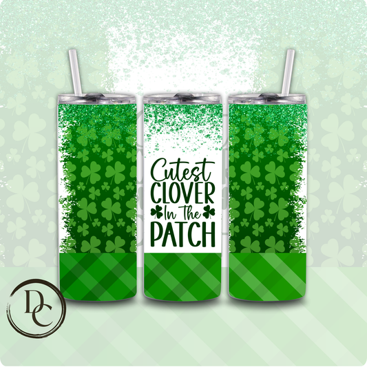 Cutest Clover In the Patch 20 oz Custom Sublimation Tumbler Stainless Steel Insulated