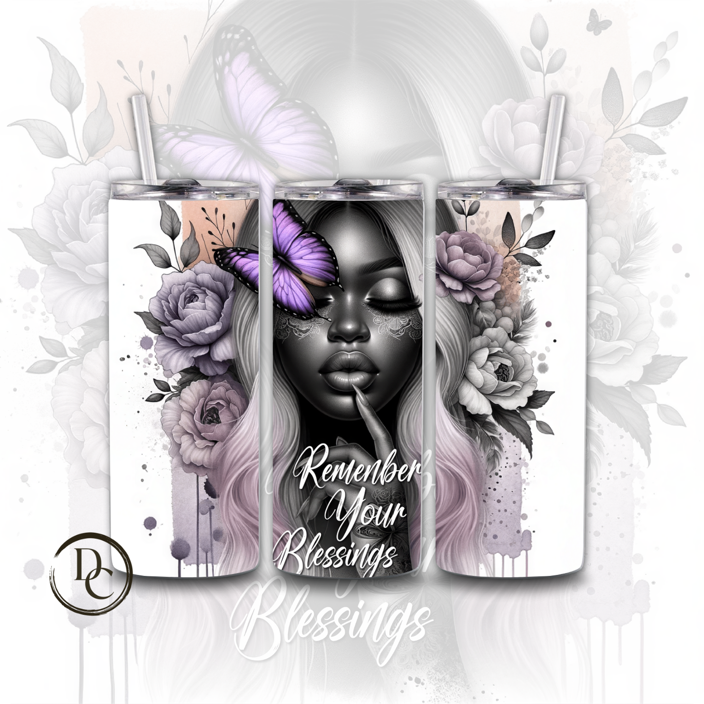 Remember Your Blessing Positive Inspiring Affirmations 20 oz Custom Sublimation Tumbler 