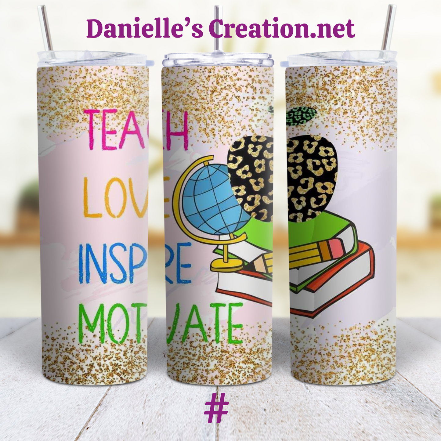 Teacher Life Teacher 20 oz Custom Sublimation Tumbler Stainless Steel 6