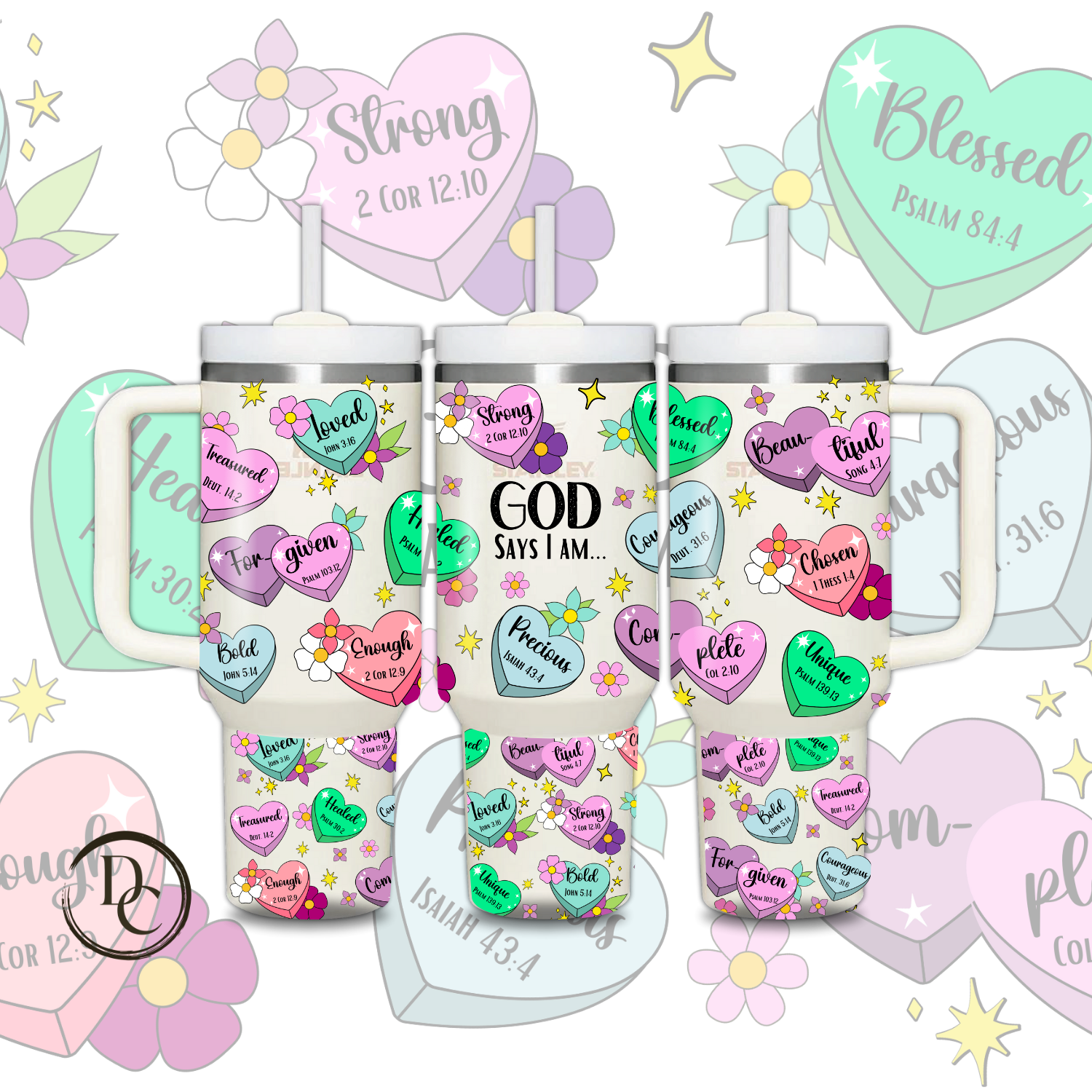 God Said I am 30 oz & 40 Oz Custom Sublimation Tumbler Stainless Steel Insulated 