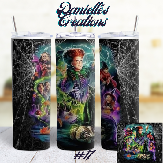 Hocus Pocus Halloween 20 oz Custom Sublimation Tumbler Stainless Steel 17