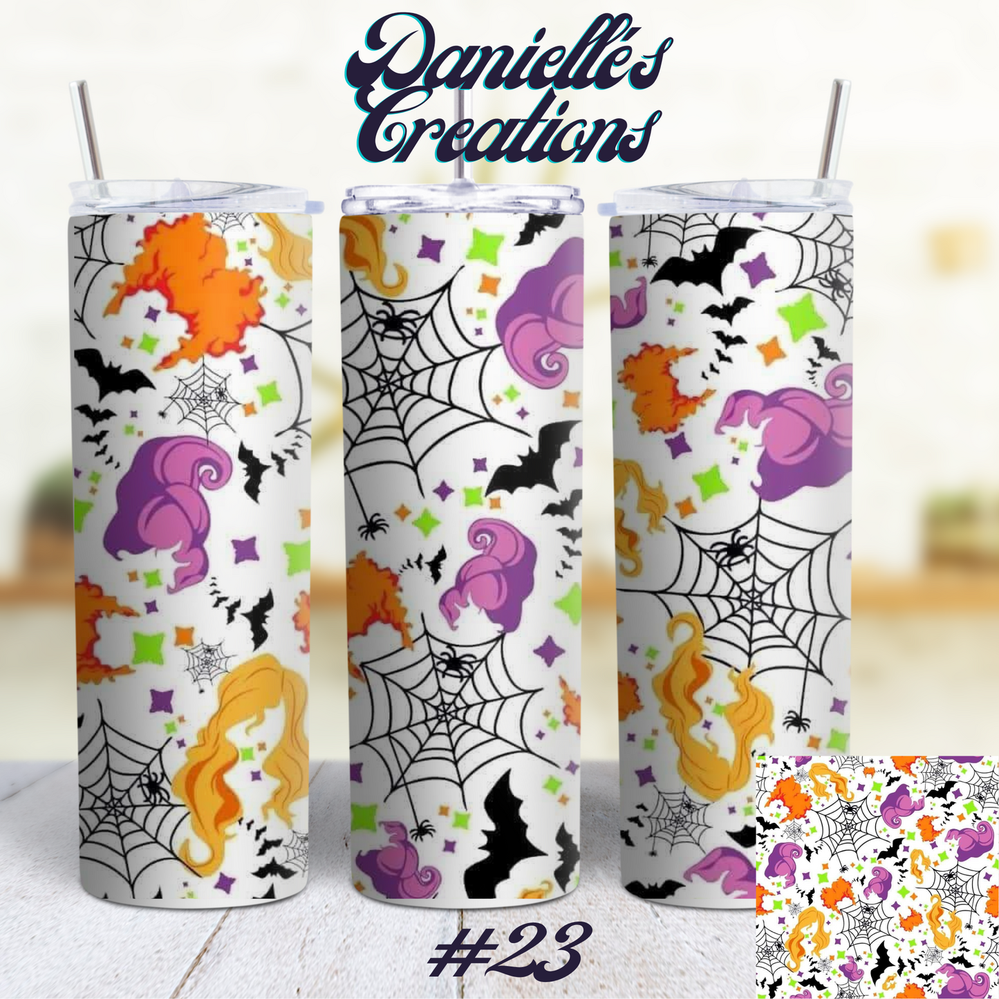 Hocus Pocus Halloween 20 oz Custom Sublimation Tumbler Stainless Steel 13