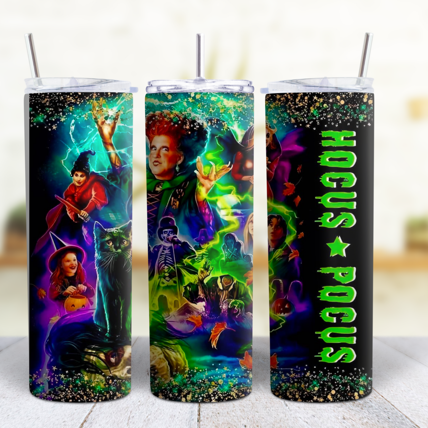 Hocus Pocus Halloween 20 oz Custom Sublimation Tumbler Stainless Steel 31