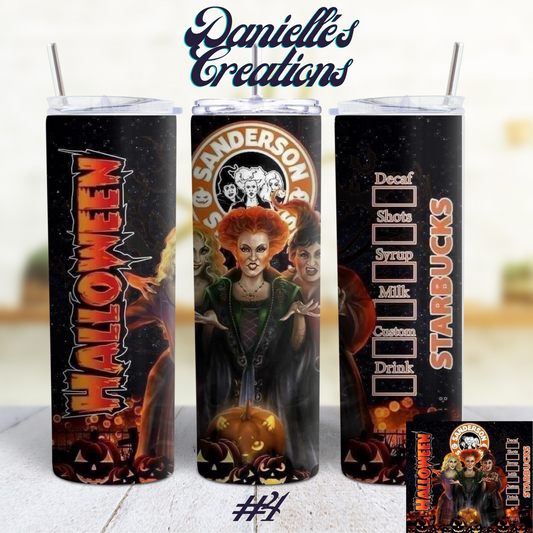 Hocus Pocus Halloween 20 oz Custom Sublimation Tumbler Stainless Steel 4