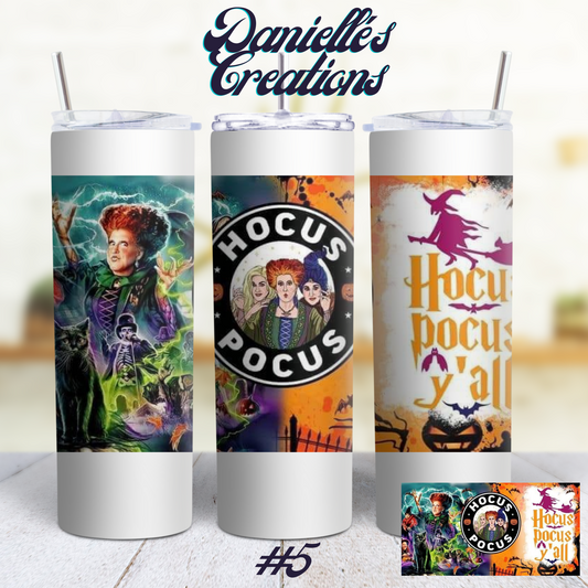 Hocus Pocus Halloween 20 oz Custom Sublimation Tumbler Stainless Steel 5