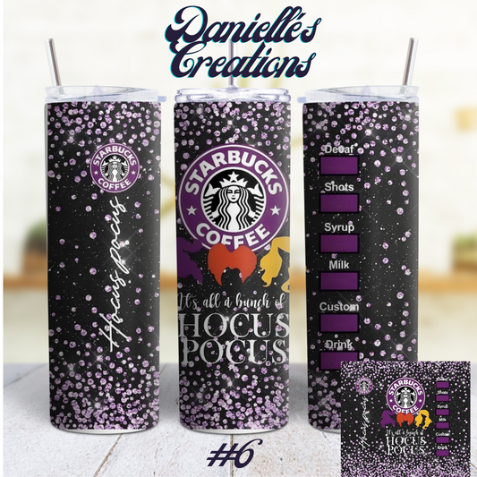 Hocus Pocus Halloween 20 oz Custom Sublimation Tumbler Stainless Steel 6