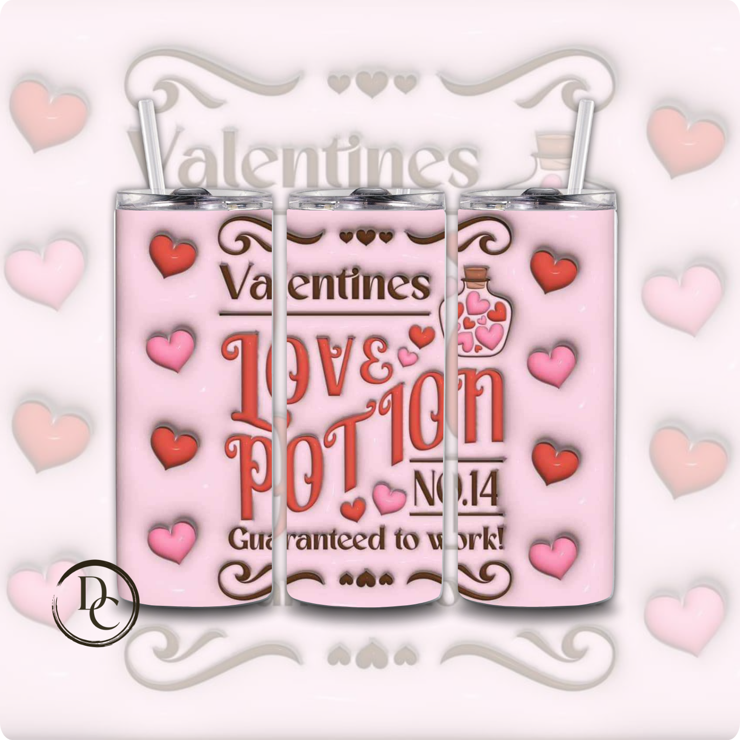 Love Postion Valentines 20 oz Custom Sublimation Tumbler Stainless Steel 4