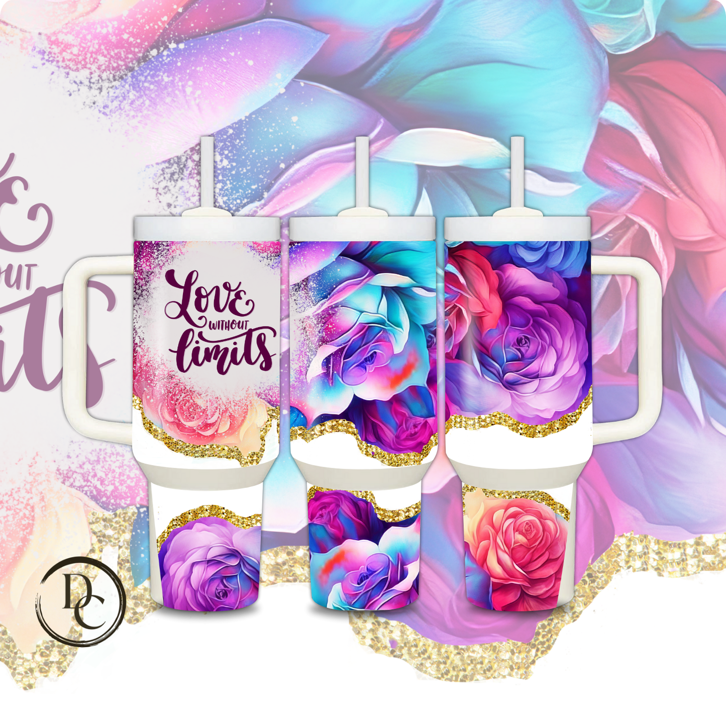 Love Without Limits 30 oz & 40 Oz Custom Sublimation Tumbler Stainless Steel Insulated 