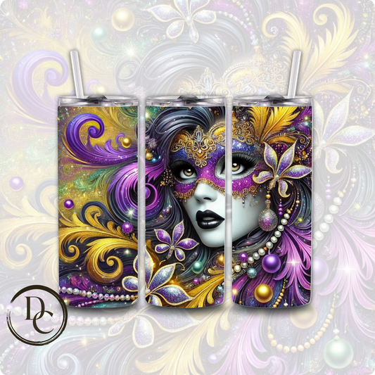 Mardi Gras 20 oz Custom Sublimation Tumbler Stainless Steel 7