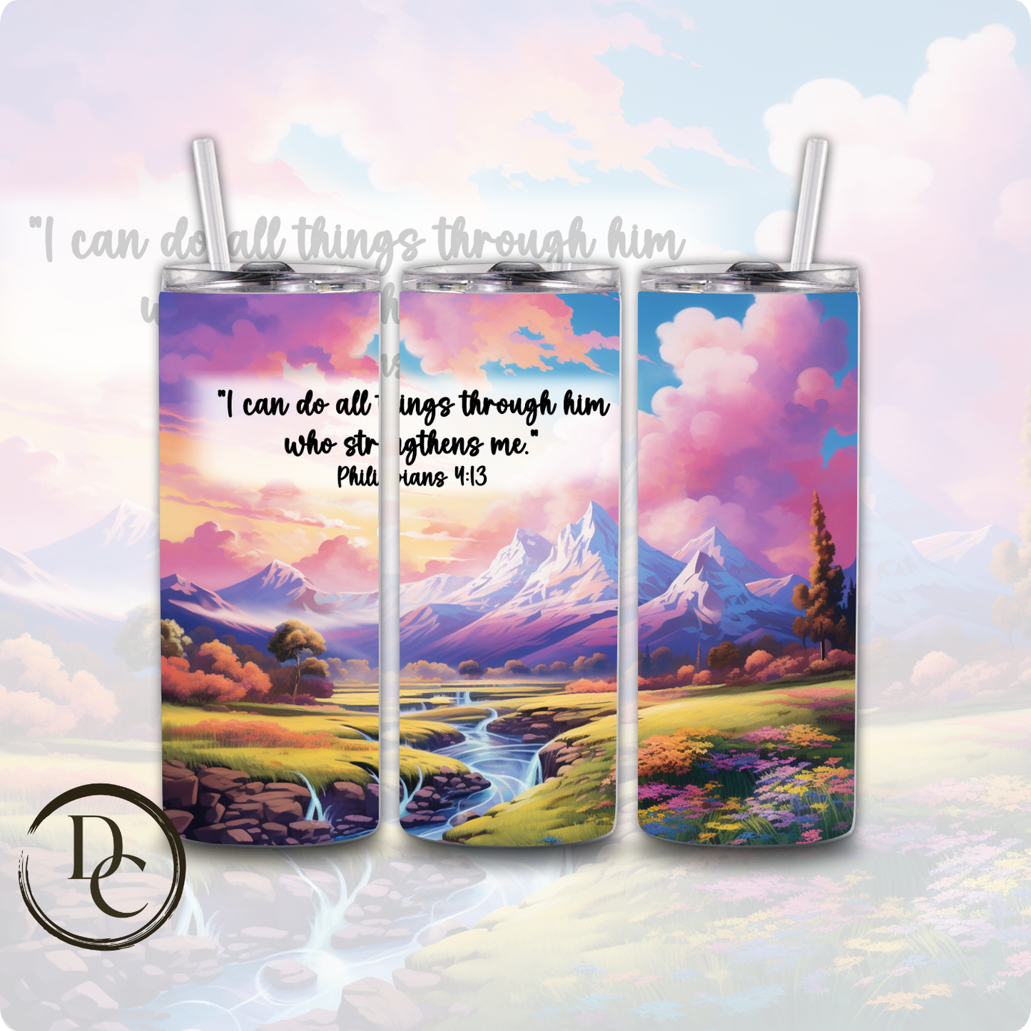 I Corinthians 16:14 Bible Verse Religious 20 oz Custom Sublimation Tumbler Stainless Steel Insulated 