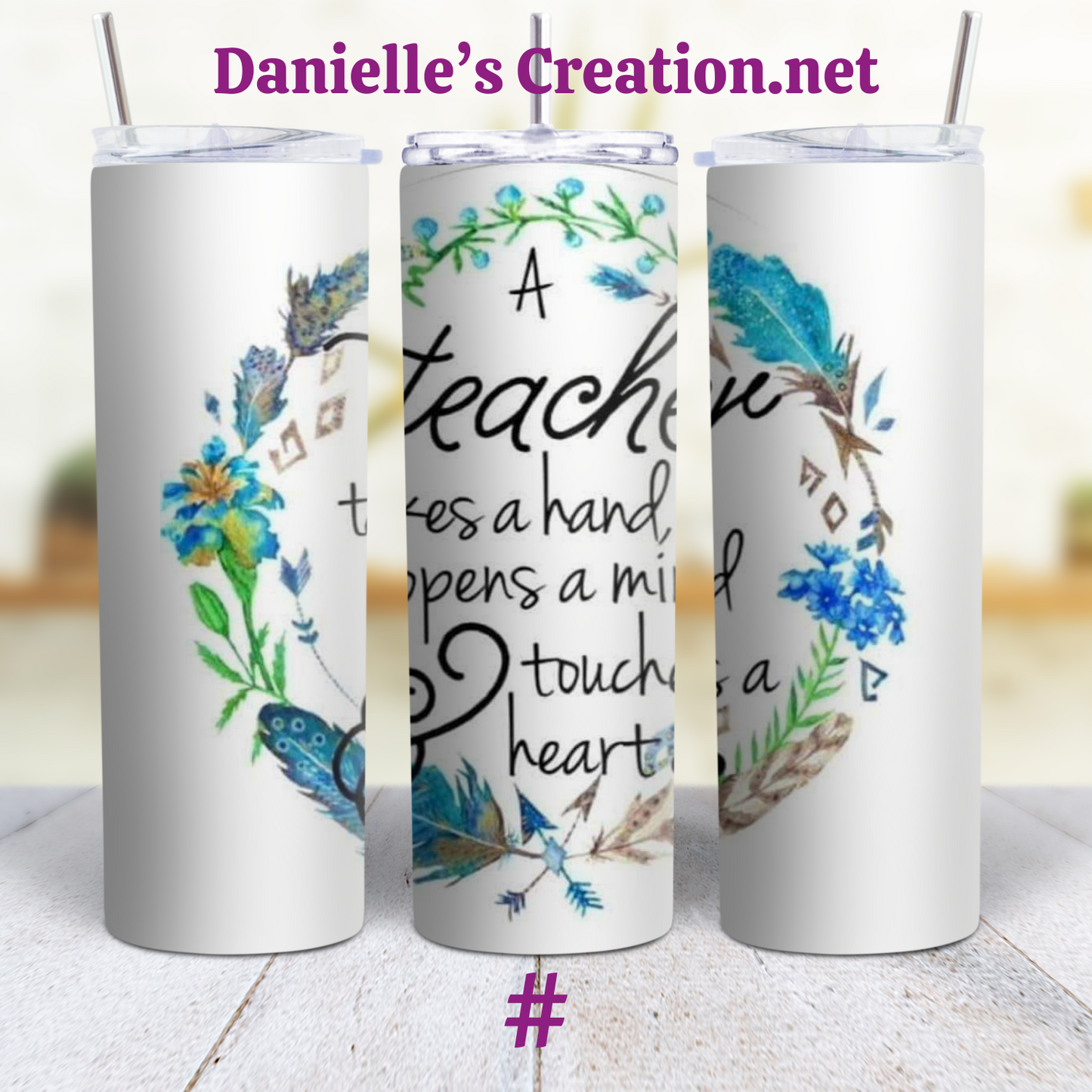 Teacher Life Teacher 20 oz Custom Sublimation Tumbler Stainless Steel 20