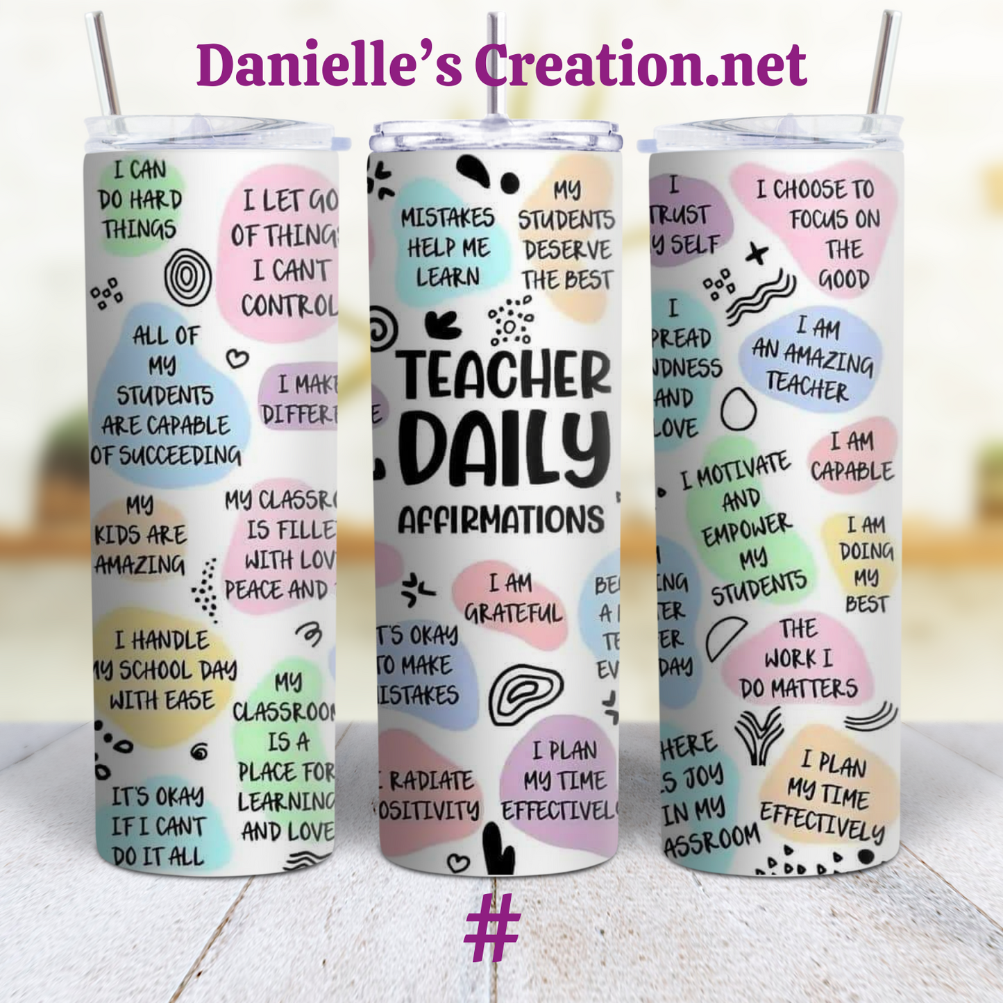 Teacher Life Teacher 20 oz Custom Sublimation Tumbler Stainless Steel 20