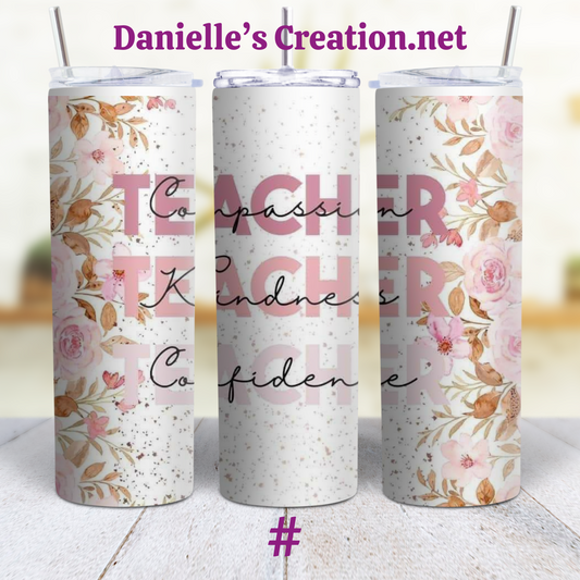 Teacher Life Teacher 20 oz Custom Sublimation Tumbler Stainless Steel 18