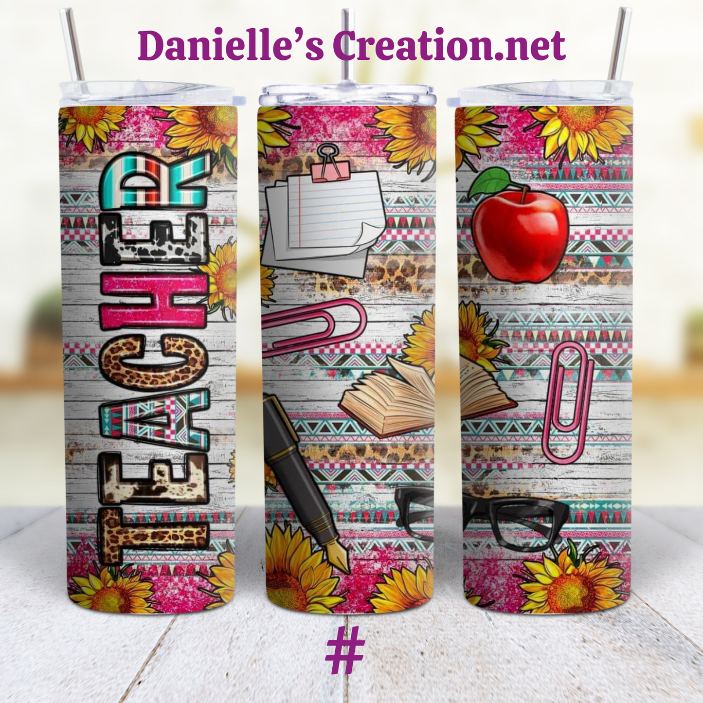 Teacher Rainbow 20 oz Custom Sublimation Tumbler Stainless Steel