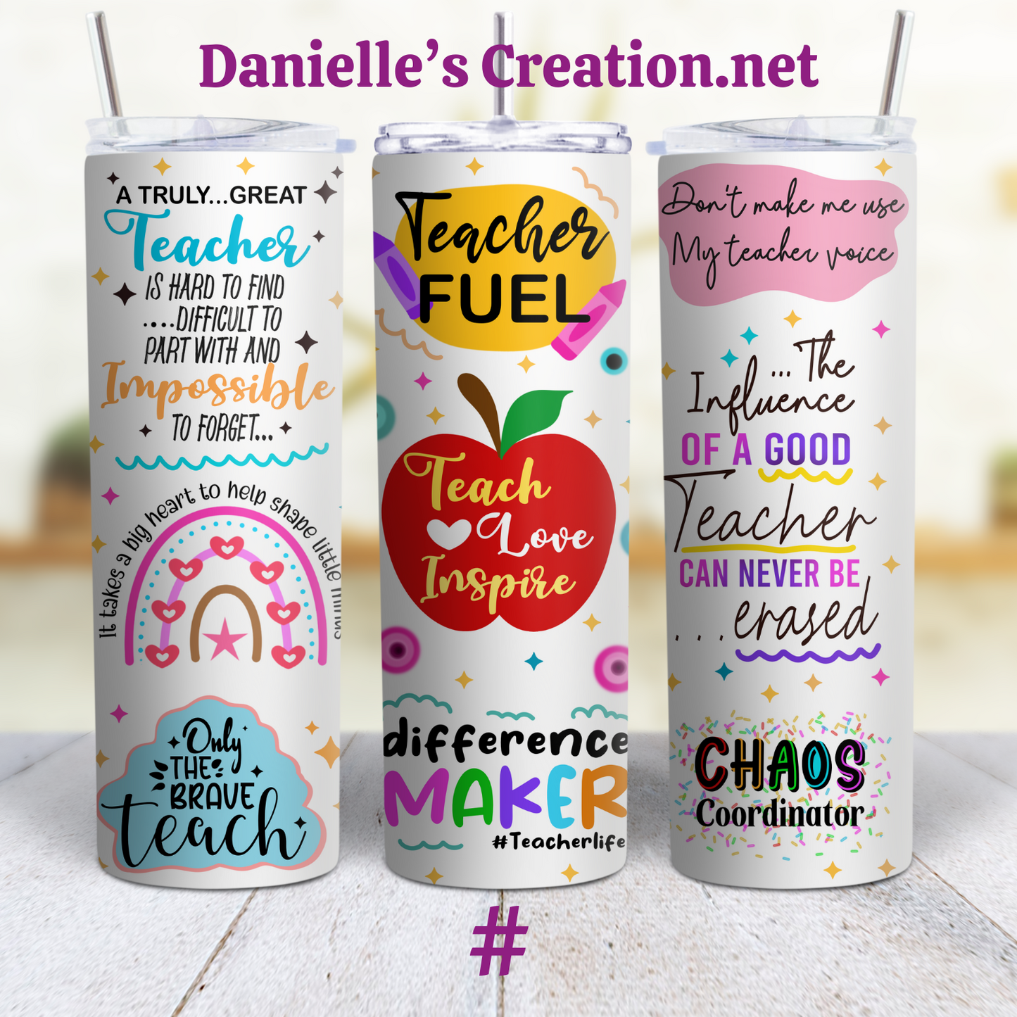 Teacher Life Teacher 20 oz Custom Sublimation Tumbler Stainless Steel 21