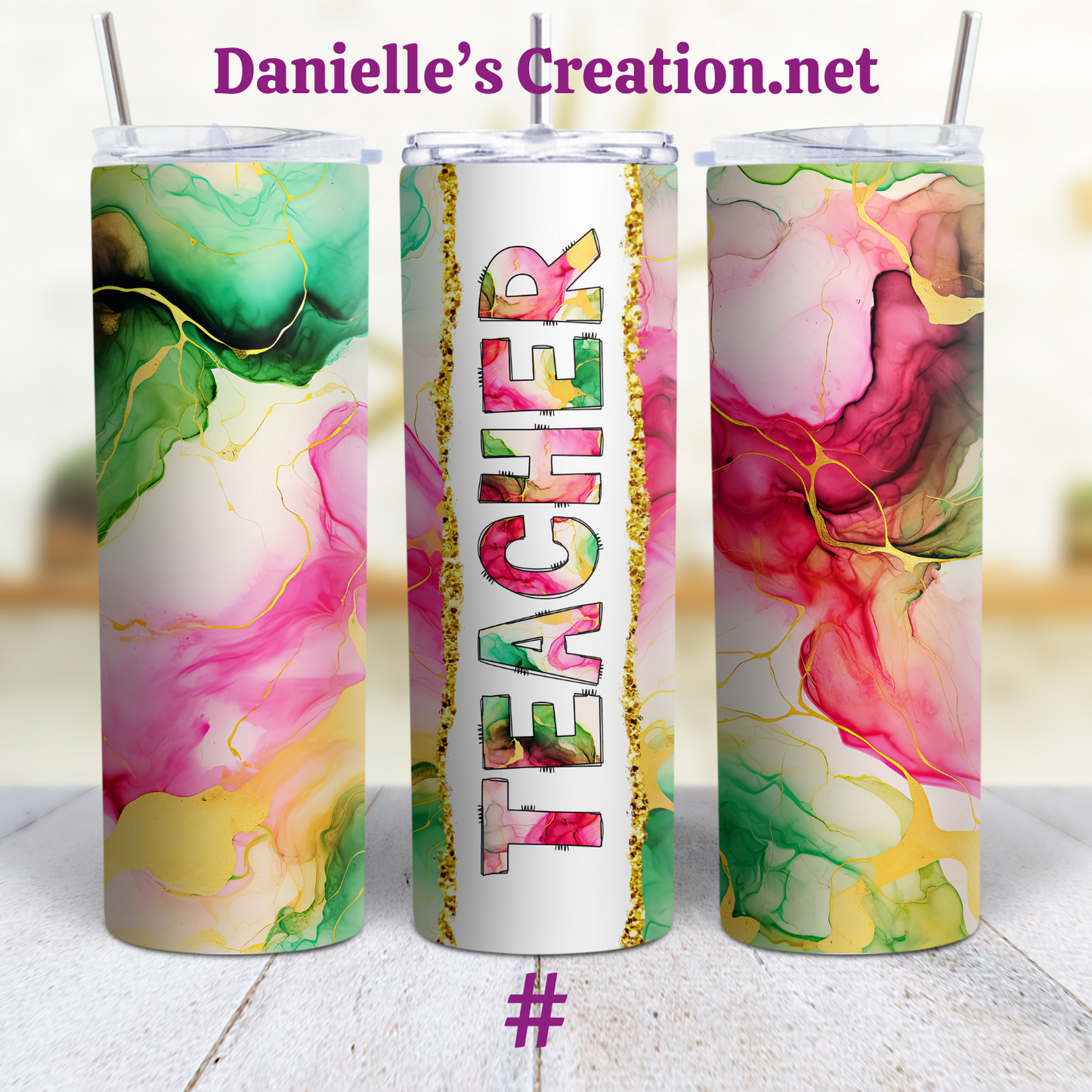 Teacher 20 oz Custom Sublimation Tumbler Stainless Steel 5