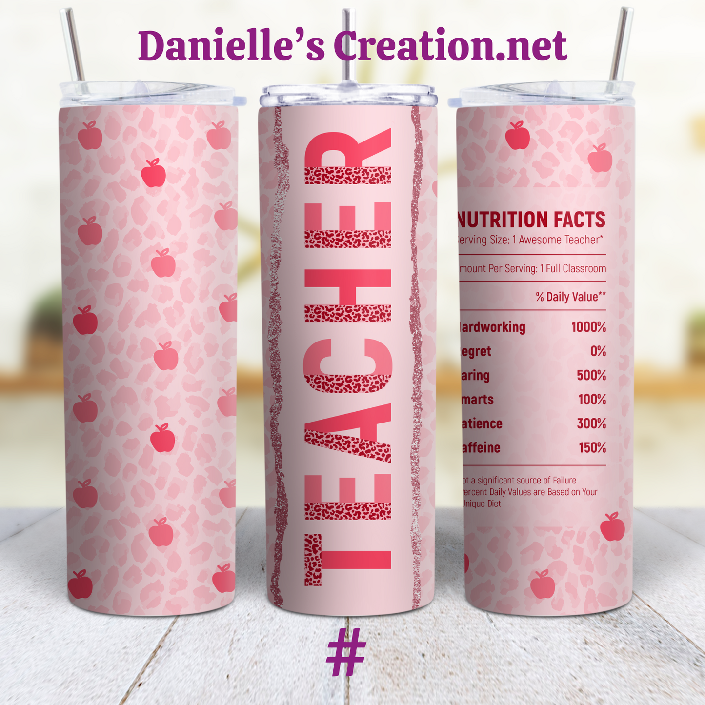 Teacher Life Teacher 20 oz Custom Sublimation Tumbler Stainless Steel 21