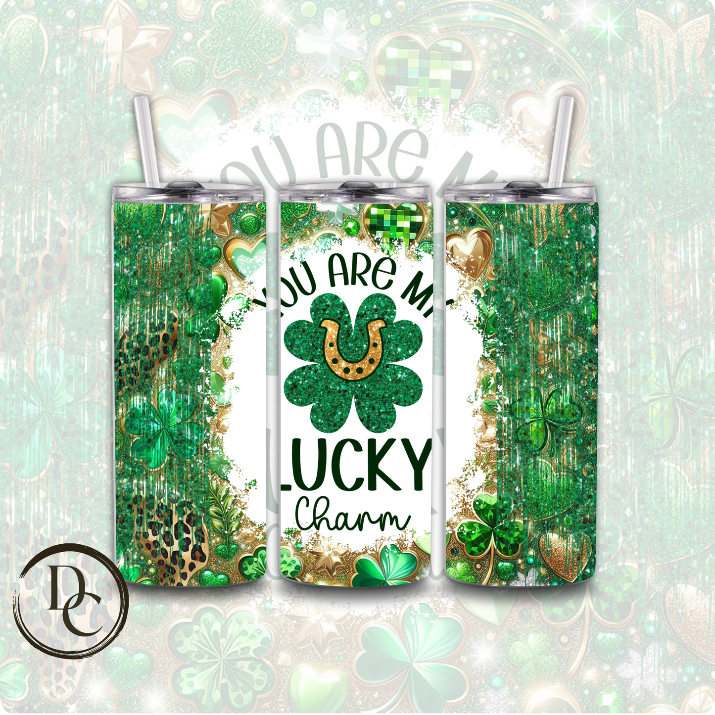 You Are M Lucky Charm 20 oz Custom Sublimation Tumbler Stainless Steel Insulated 